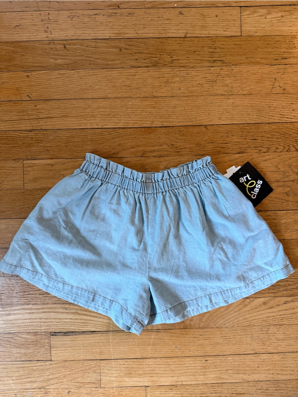 art class Light Blue Girls Elastic Waist Shorts